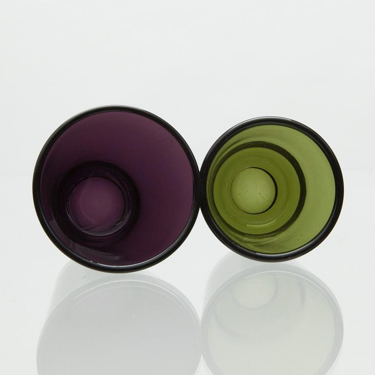 KANNA, DRYCKESGLAS 4 st, SMÅ GLAS 6+4 st, Kaj Franck, 1900-talets hälft.