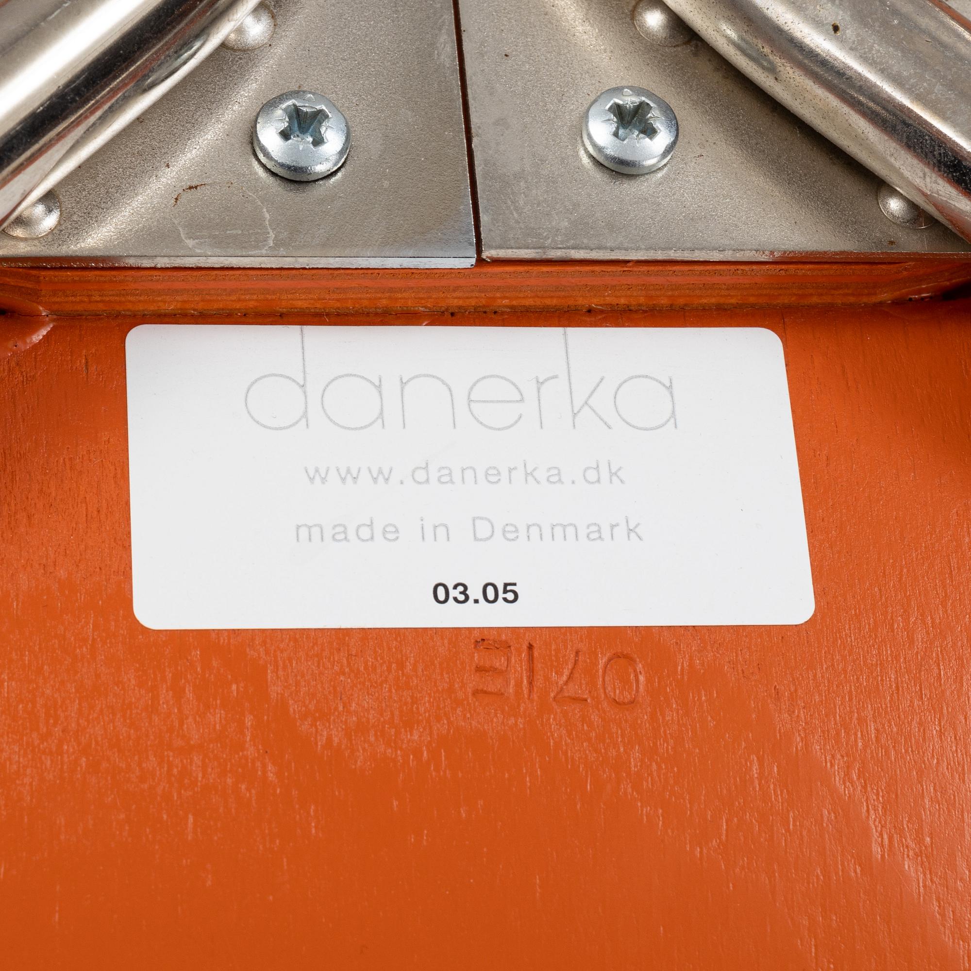 Erik Ole Jørgensen, six stackable 'Rondo' chairs, Danerka, Denmark, 21st Century.