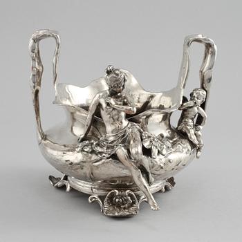 SKÅL, vitmetall, jugend, troligen Tyskland, tidigt 1900-tal.