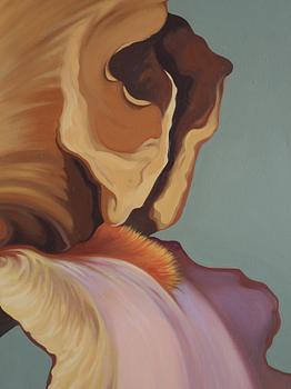 Lowell Nesbitt, signed and dated -75 verso. Oil on canvas.