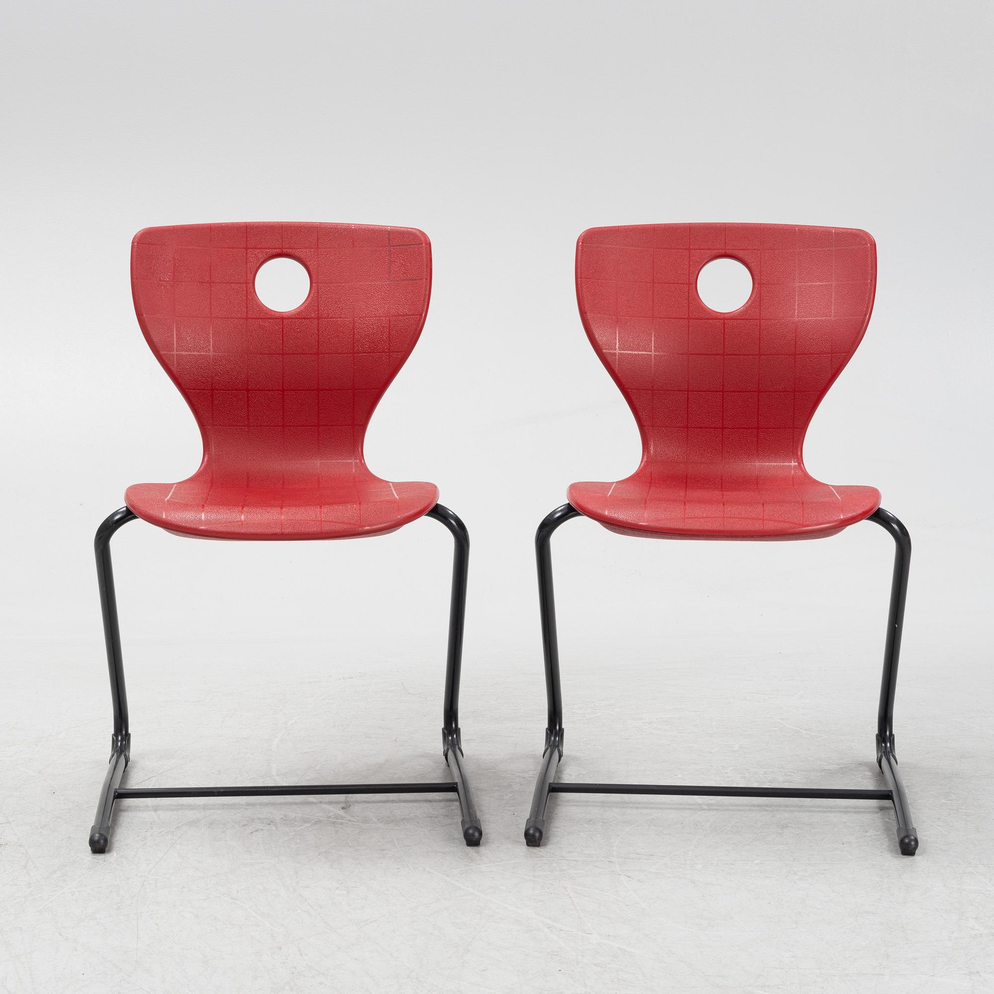 Verner Panton, six 'Pantoswing' chairs, VS, 21st ventury.