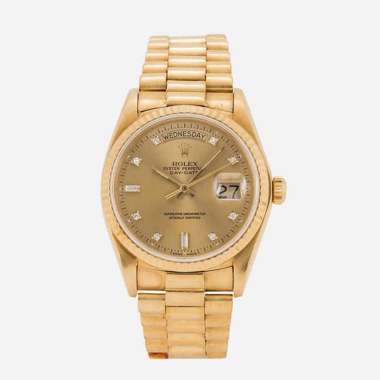ROLEX, Oyster Perpetual, Day-Date, Chronometer, wristwatch, 36 mm,