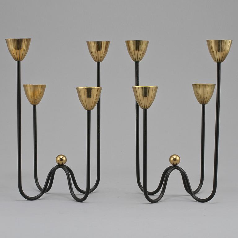 LJUSSTAKAR, ett par, Gunnar Ander, Ystad Metall.