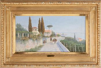 GEORG FISCHHOF. Oljemålning på duk. Signerad A.L. Terni.