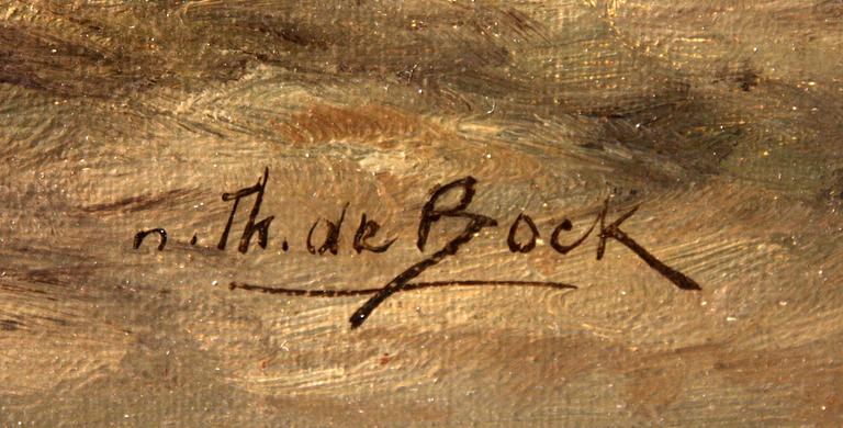 THEOPHILE DE BOCK, kopia efter, olja på duk, sign.