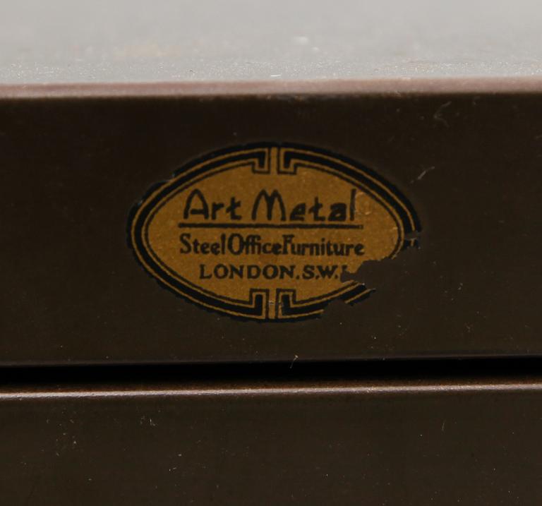 ARKIVSKÅP, Art metall Steel Office Furniture, London, 1900-talets mitt.
