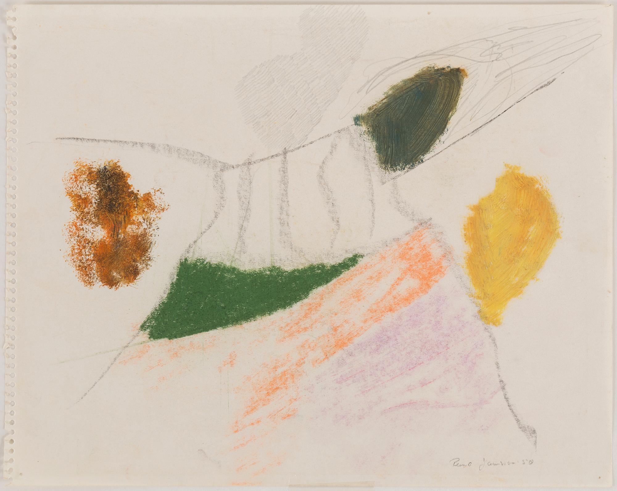 RUNE JANSSON, blandteknik, 2 st, den ena signerad och daterad -50.