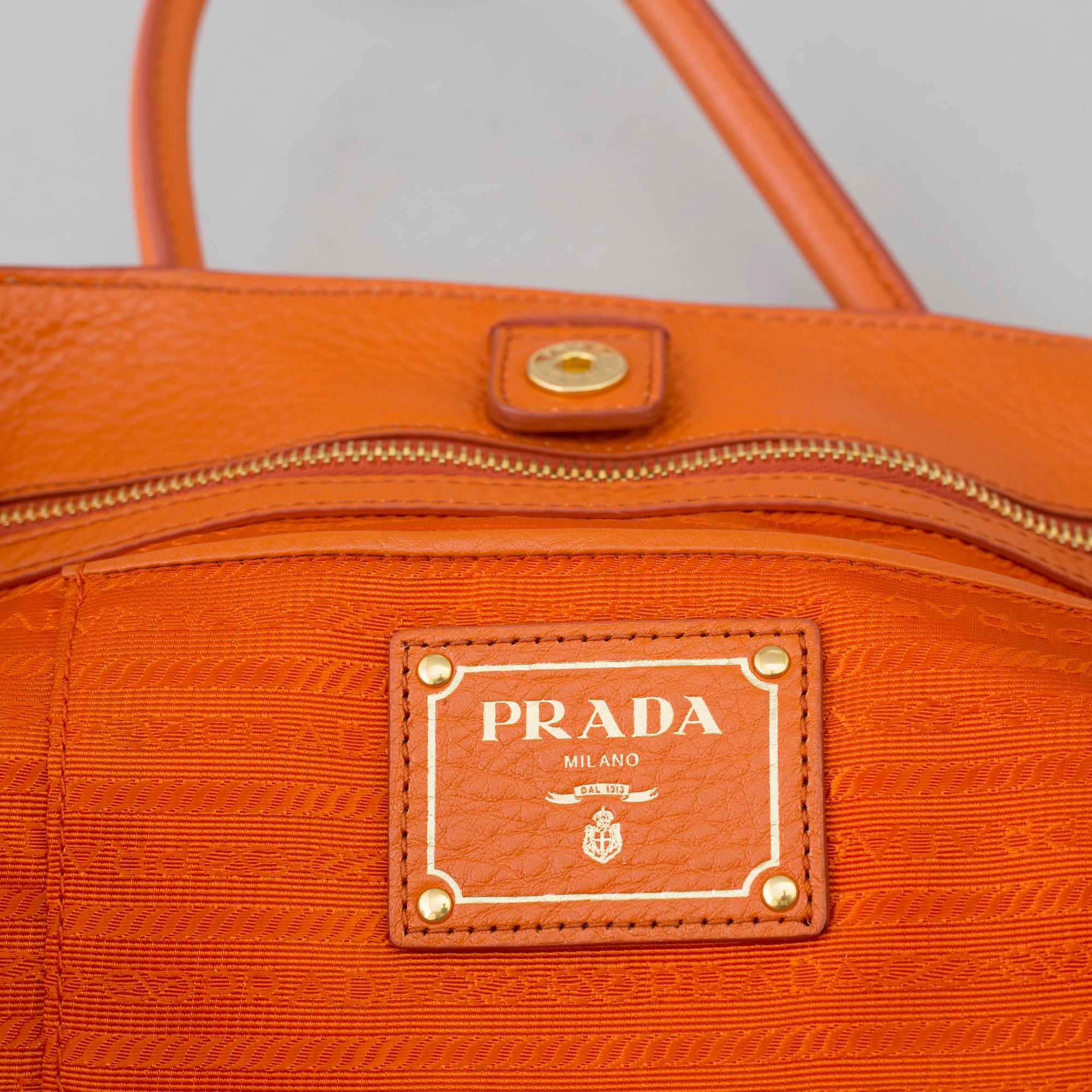 A 2012 Prada bag, made in Italy.
