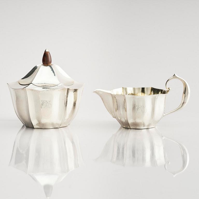 Karl Anderson, a silver coffee- and teaset, 4 pieces, Stockholm, Sweden 1918.