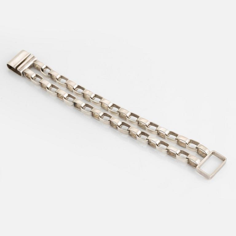 Sven-Erik Högberg, armband, tvåradigt, silver.