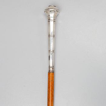 Kommandostav/ordensstav, med beslag i silver, Bröderna Lundqvist AB, Falun 1927.