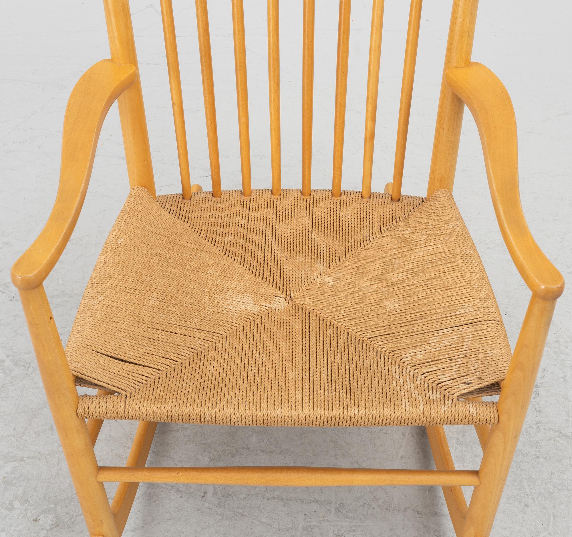 Hans J. Wegner, gungstol, "J16", F.D.B. Møbler, Danmark, 1962.