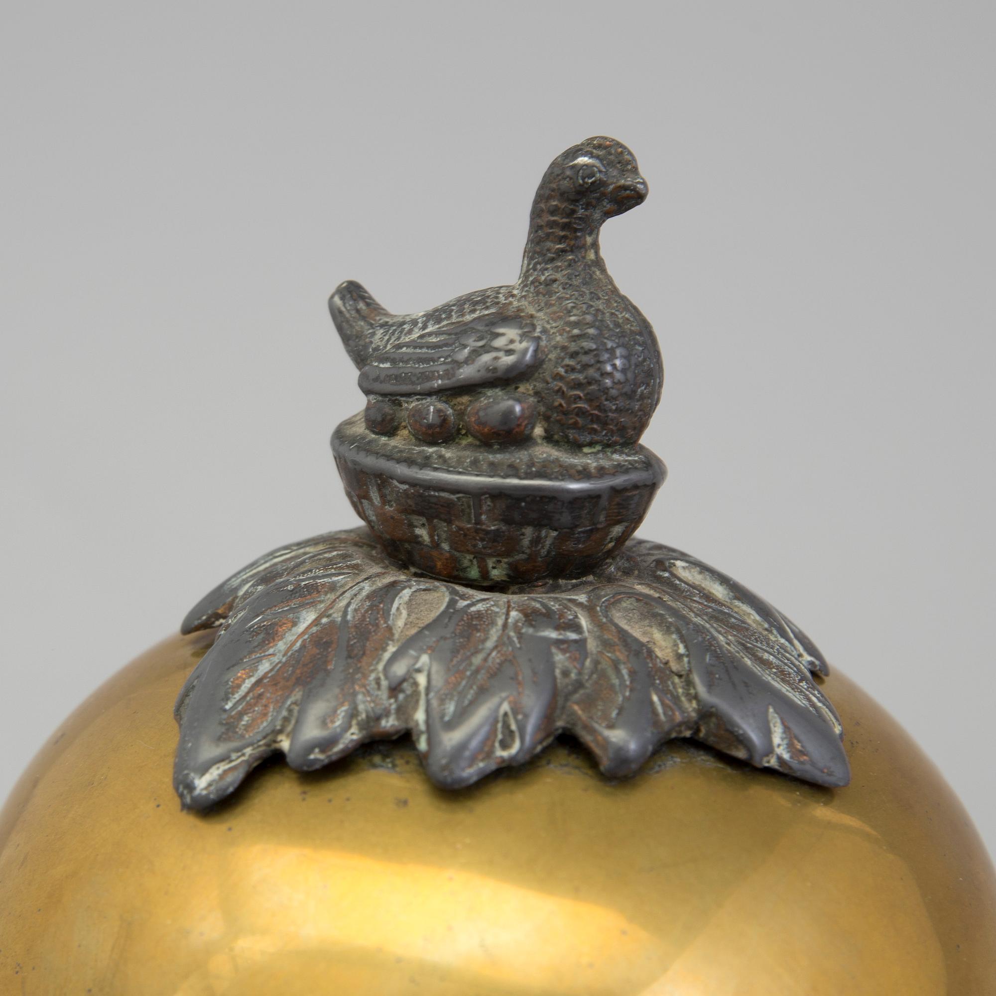 ÄGGKOKARE, mässing, 1800-tal.
