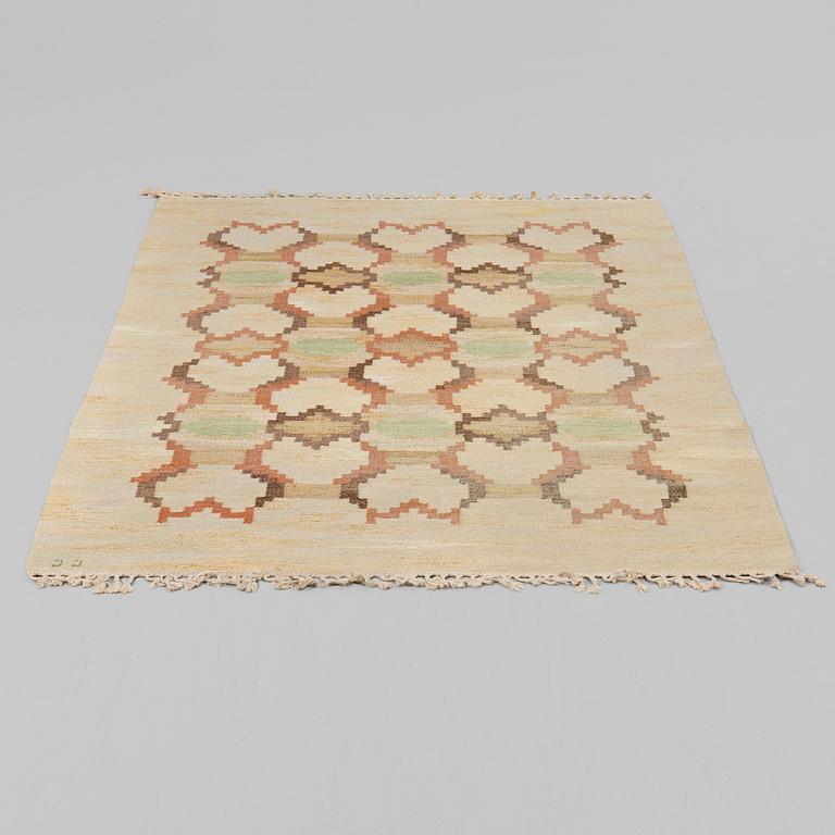 Judith Johansson, a "Bästhult", flat weave, c 244 x 170 cm, signed JJ:.