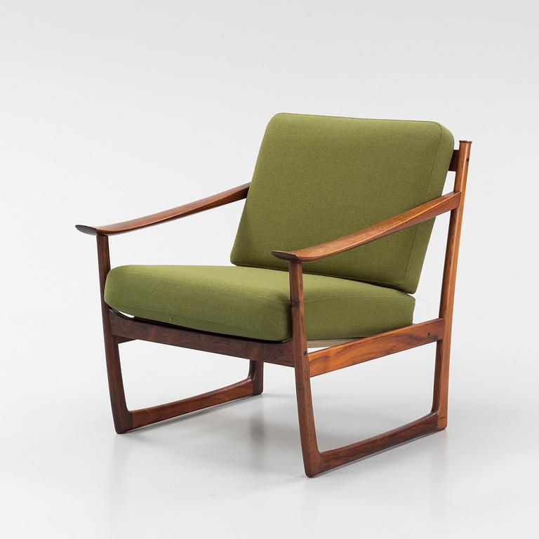 Peter Hvidt & Orla Mølgaard Nielsen, a FD 130' lounge chair, France & Daverkosen, Denmark, 1960's.
