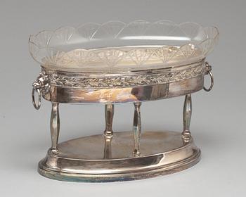 JARDINIERE, nysilver. Art-deco 1900-talets början.