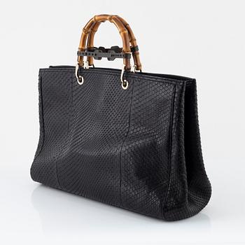 Gucci, bag, "Python Bamboo shopper tote".
