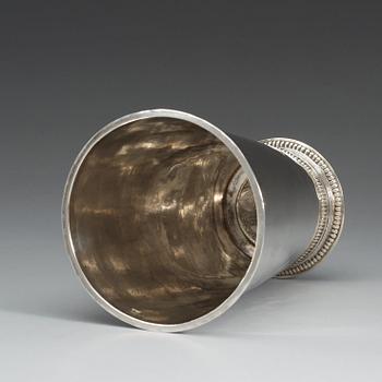 A Baltic 18th century parcel-gilt beaker, possibly Joachim Meinecke (1703-1710), Riga.