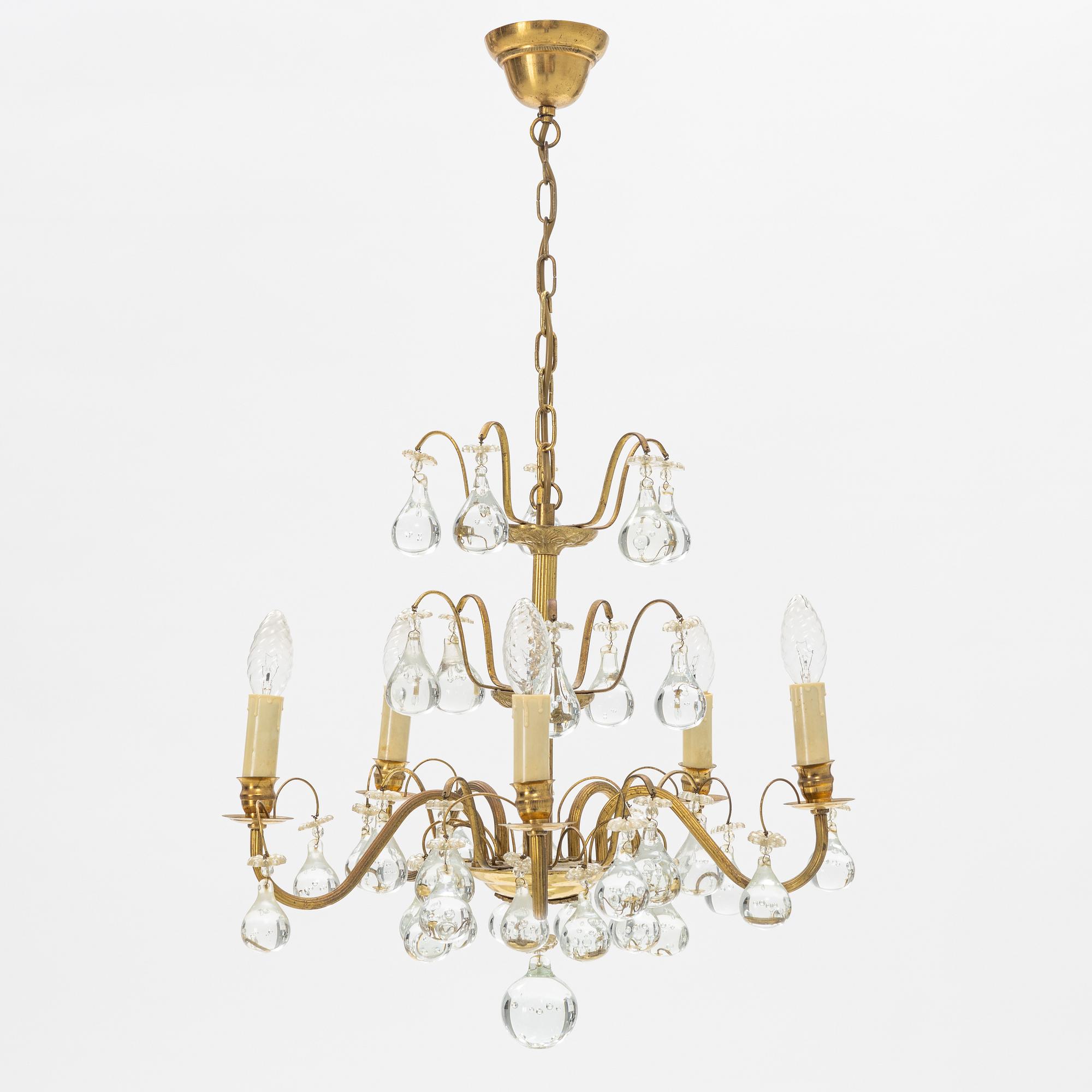 A chandelier, mid 20th Century.