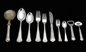 BESTICK, 56 delar, silver, Cohr, Danmark, 1900-tal. Tot vikt inkl delar med rostfritt stål ca 2530g.
