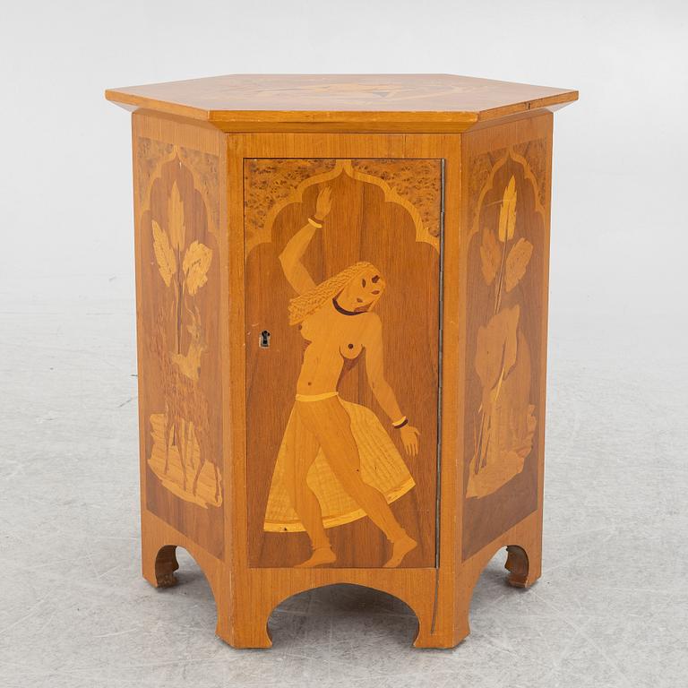 A smoking table, probably Birger Ekman, Mjölby Intarsia, 1930s.