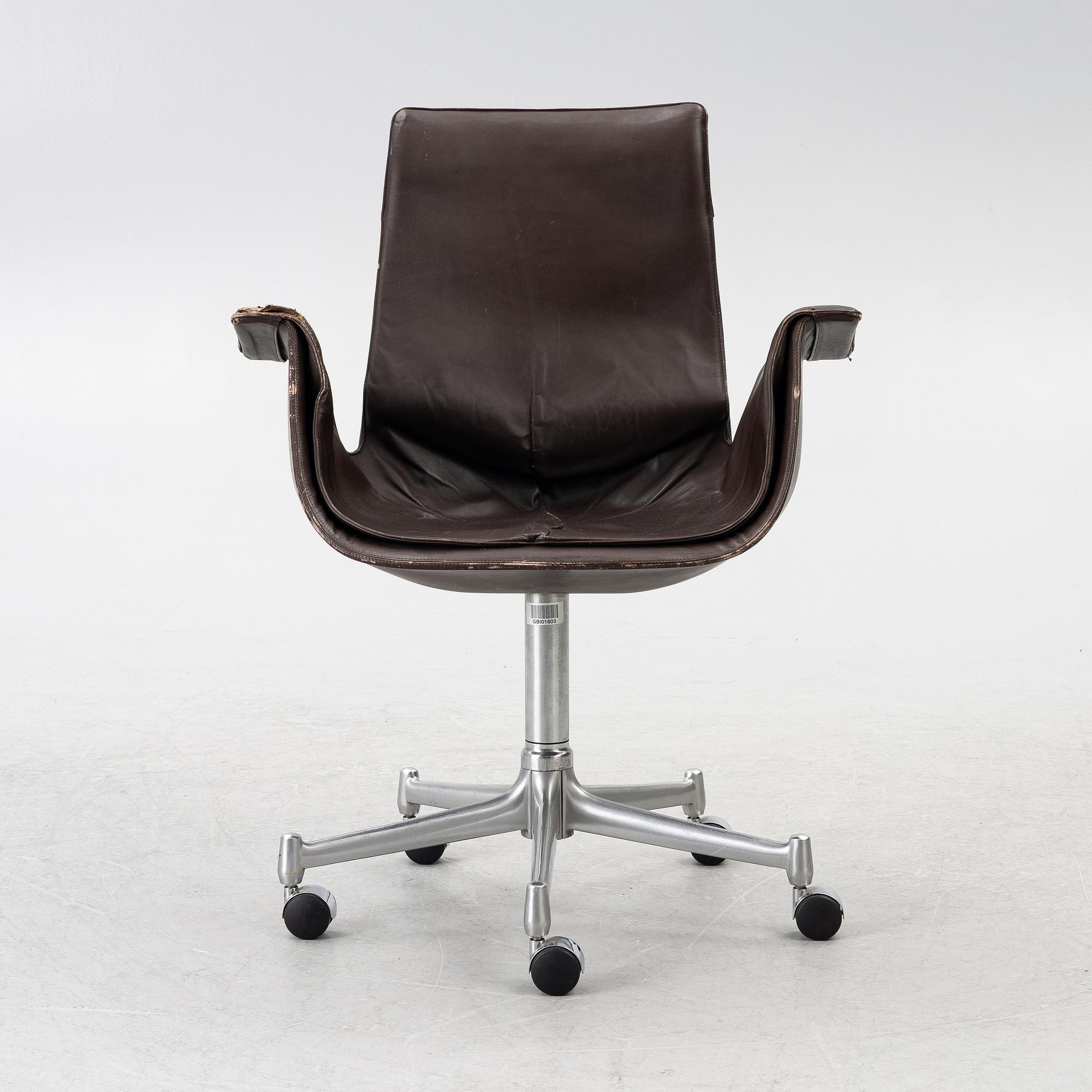 Preben Fabricius & Jørgen Kastholm, Desk chair, "Tulip", for Alfred Kill, Germany 1960s/70s.