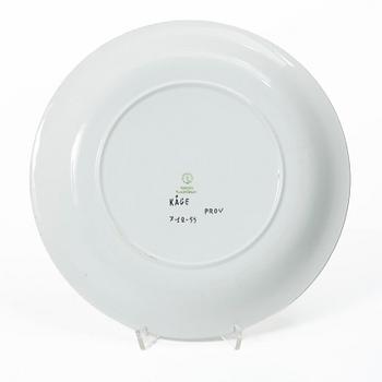 Wilhelm Kåge, Five test plates, porcelain and stoneware, Gustavsberg, 1920s-50s.