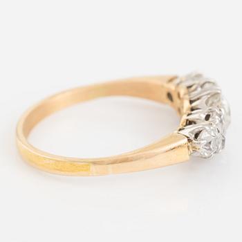 An old-cut diamond band ring.