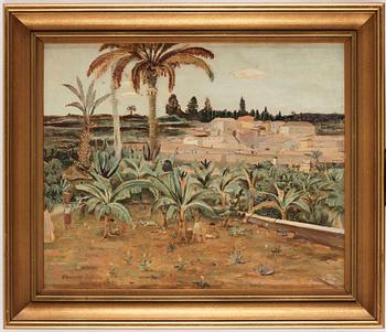 ERIC HALLSTRÖM, Oil on panel, Signed E. Hallström and dated Madeira 1926.