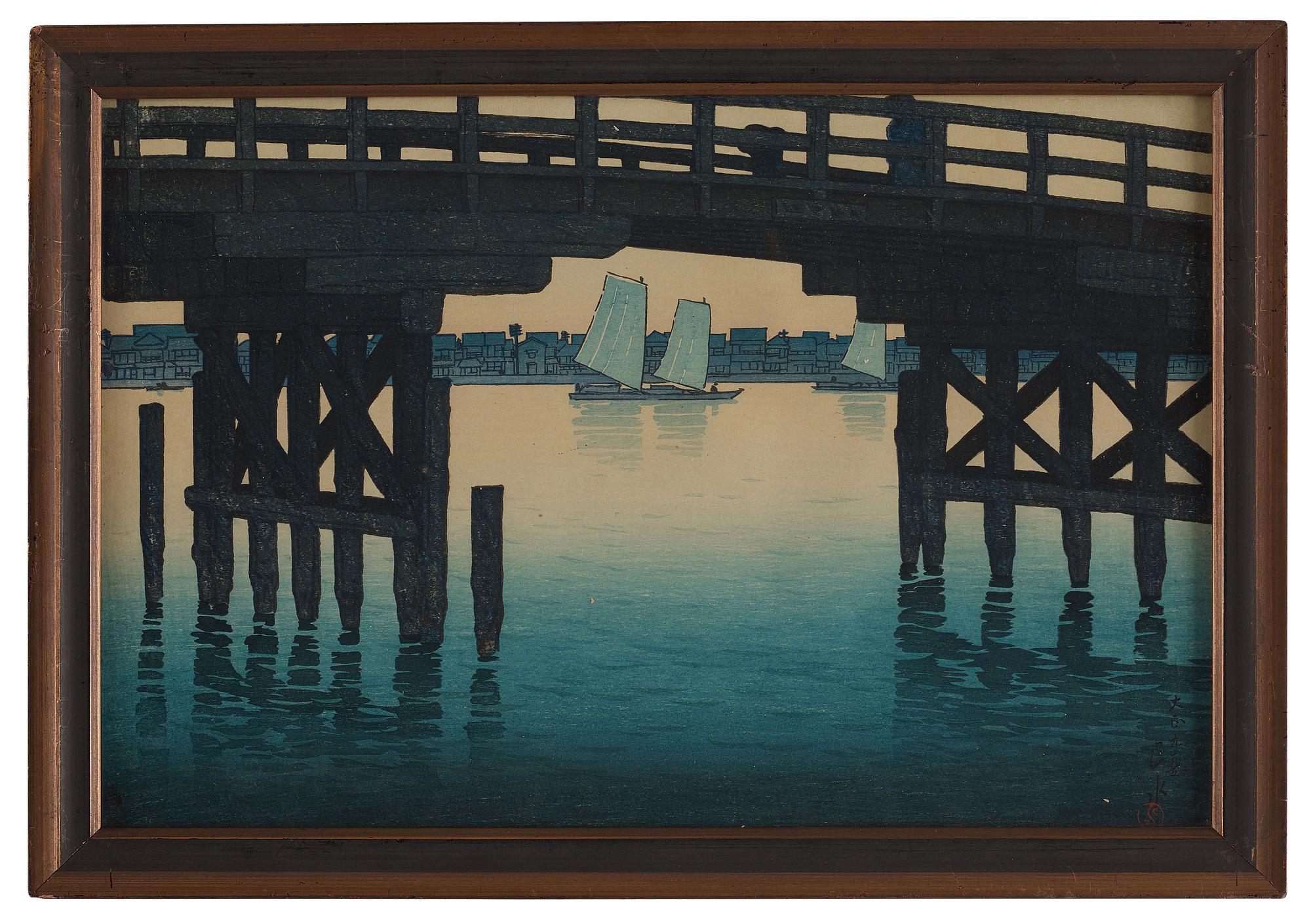 Kawase Bunjiro Hasui, Kami(no) Bridge, Fukagawa.
