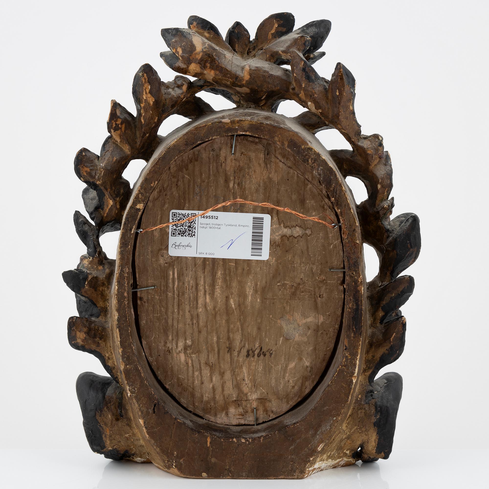 Spegel, troligen Tyskland, Empire, tidigt 1800-tal.