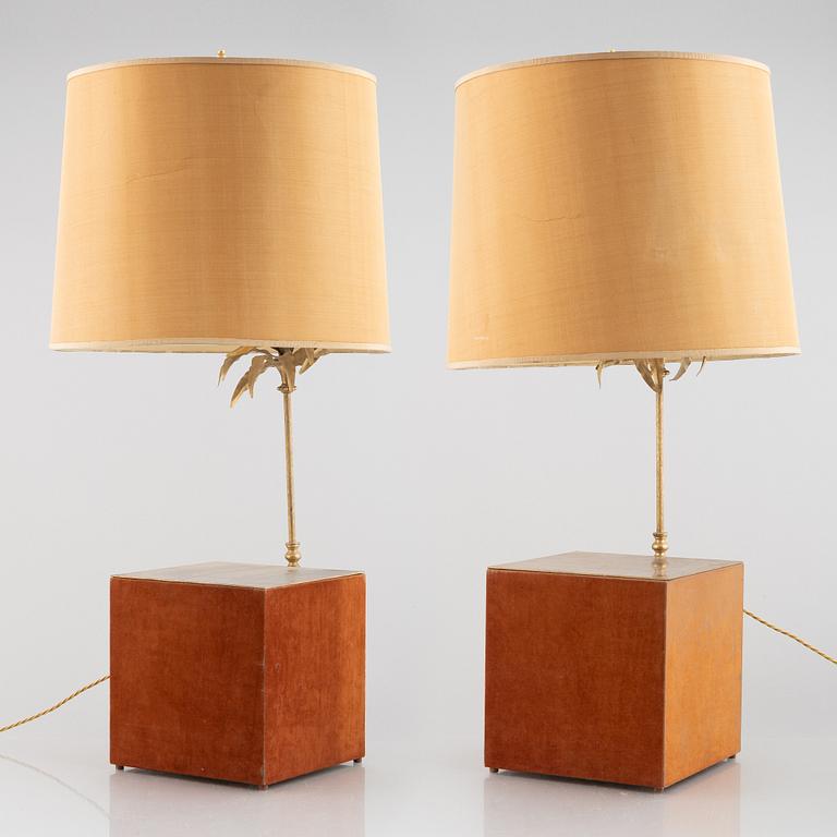 Bordslampor, ett par, 1900-talets senare del.