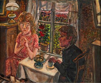 Olle Nordberg, Interior with a Couple.