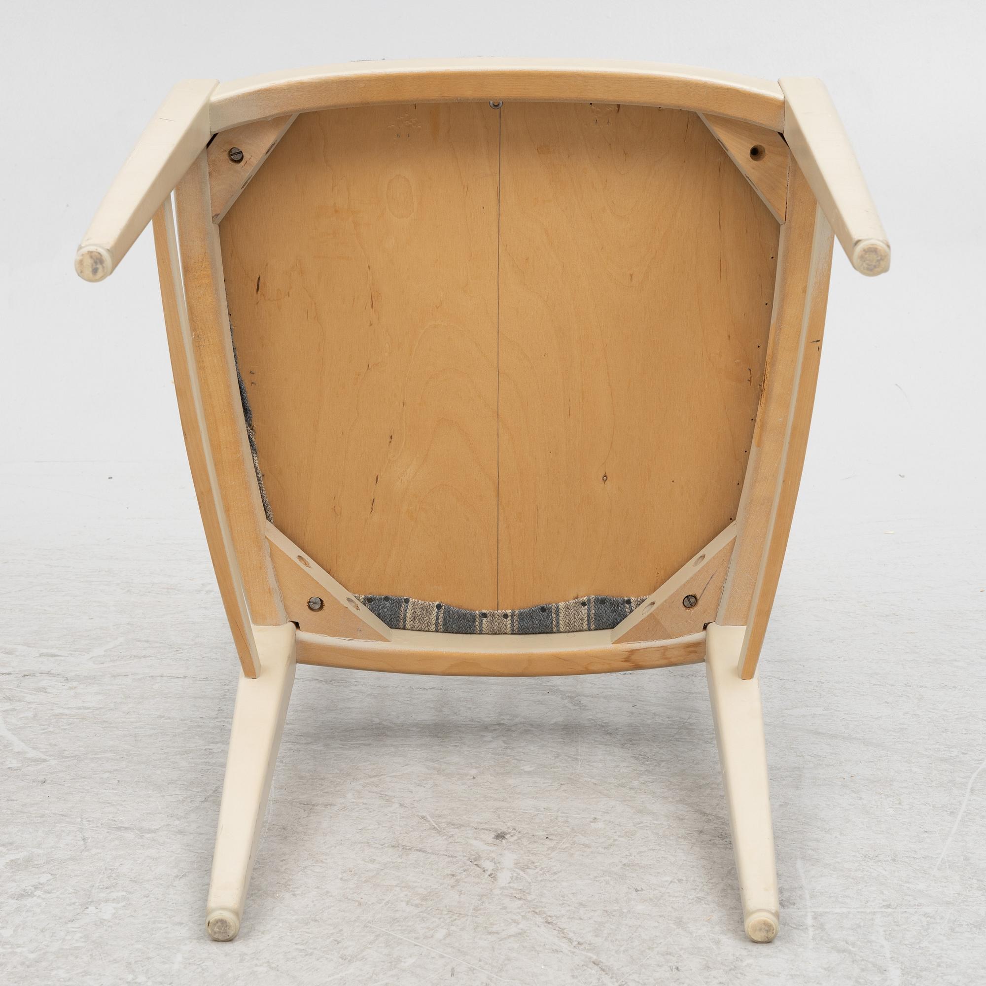Carl Malmsten, a set of four 'Herrgården' chairs, Bodafors, second half of the 20th century.