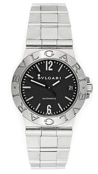 1363. A Bulgari 'Diagono' gentleman's wrist watch, c. 2000.