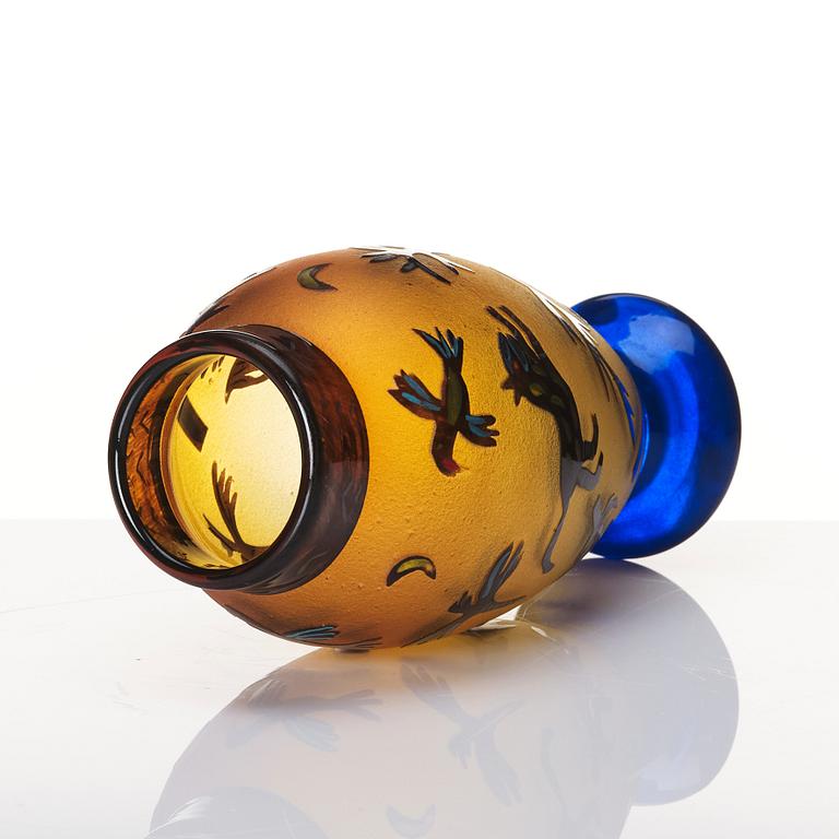 Ulrica Hydman-Vallien, a unique 'jewel glass' vase, Kosta Sweden.