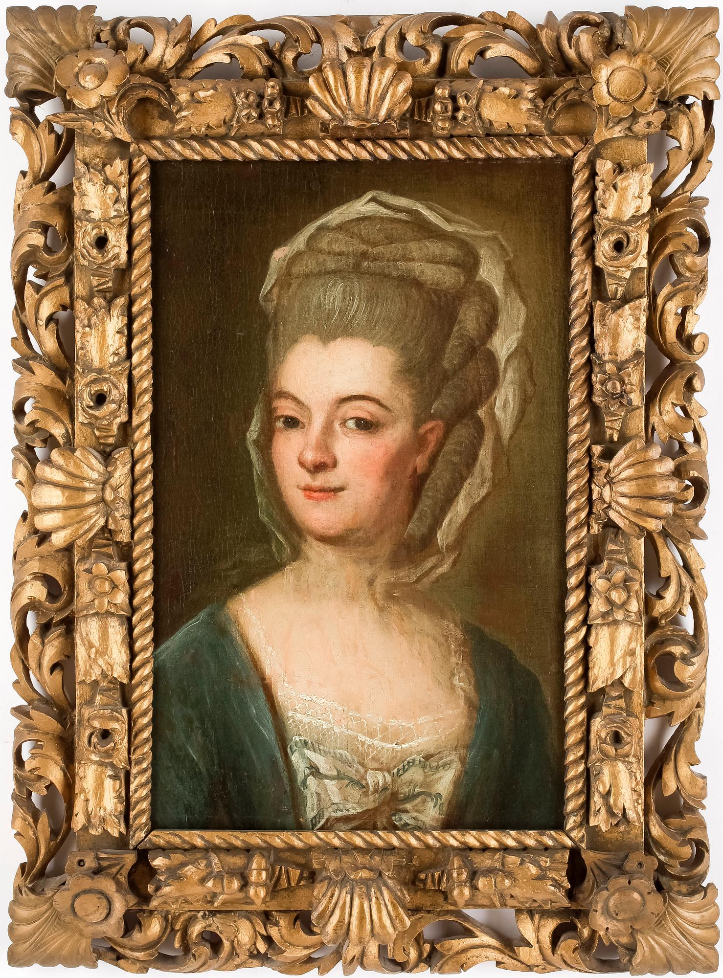 OKÄND KONSTNÄR, olja på duk, ej signerad, 1700-tal.