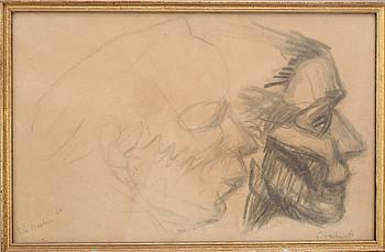 SIRI DERKERT, blyertsteckning, sign o dat -44.