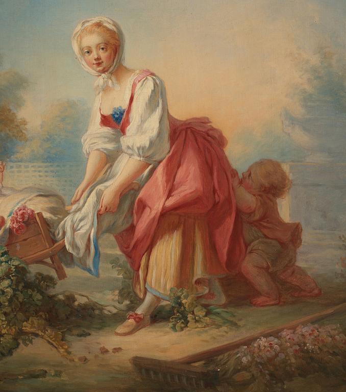 Jean Honoré Fragonard Follower of, ”La bergère”/”La vendangeuse” ("The Shepherdess"/"The Grape Picker").