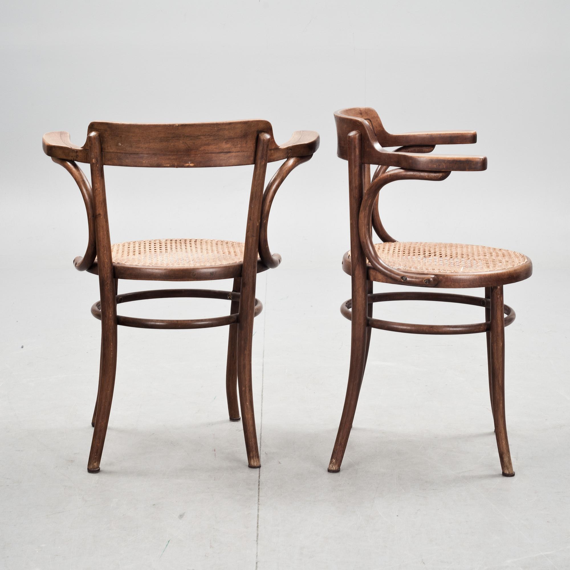 KARMSTOLAR, 4 st, Fischel, Tjeckoslovakien, 1900-talets början.