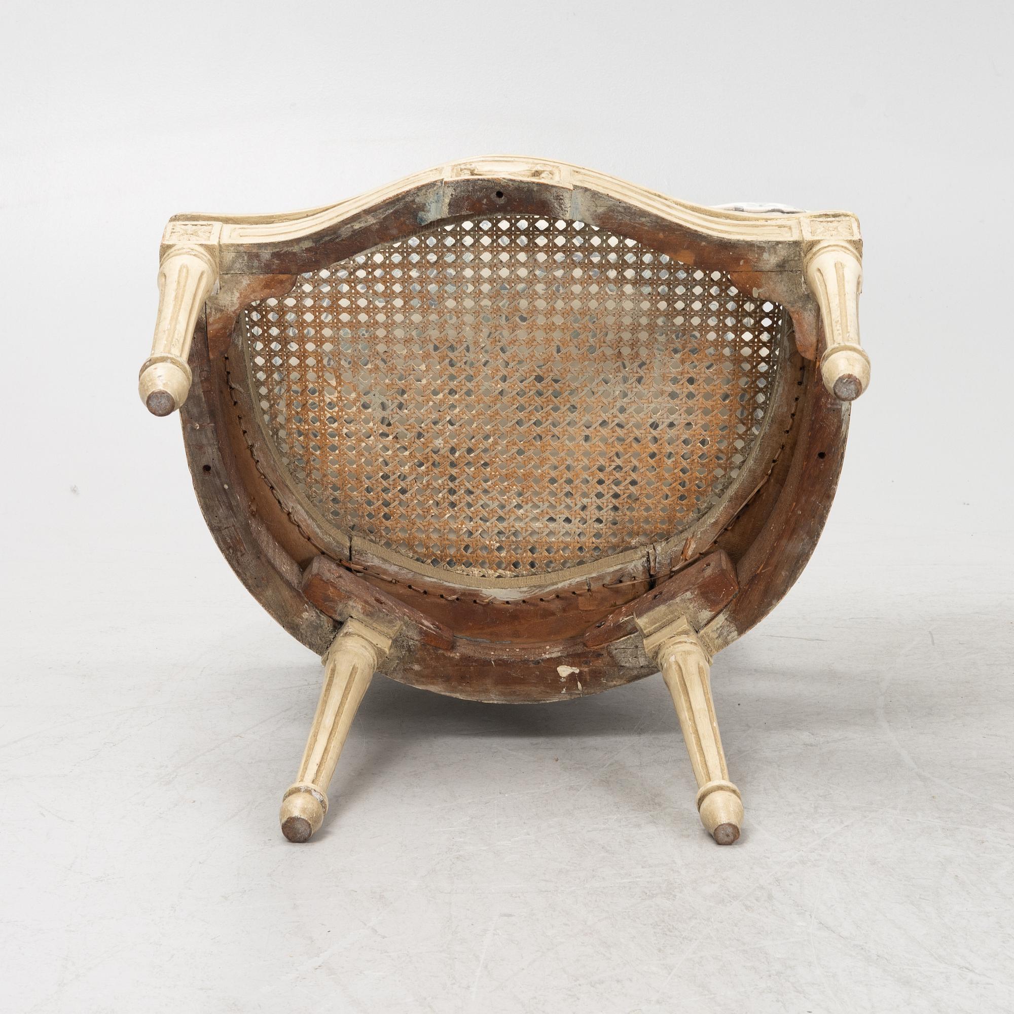 A pair of French Louis XVI-style chairs, 19th Century.