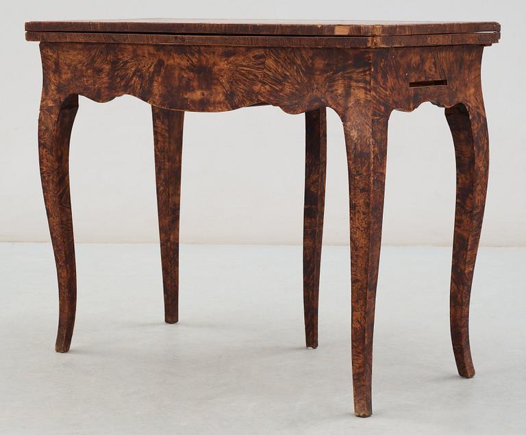 A Swedish Rococo 18th century card table by J. Sjölin.