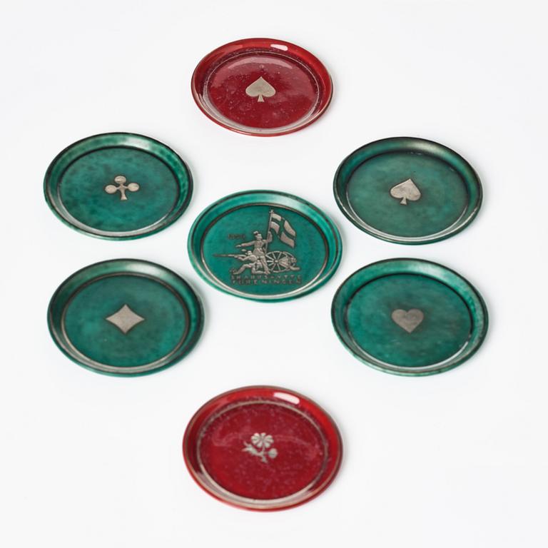 Wilhelm Kåge, a collection of ceramic, mostly "Argenta", 49 pieces, Gustavsberg, Sweden, 1930's-60's.
