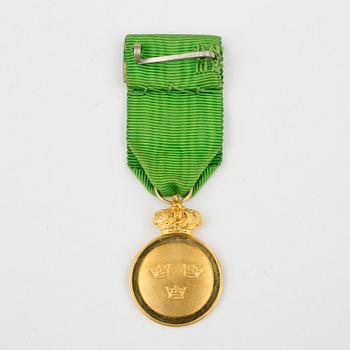 VASAMEDALJEN, guld, ostämplad. Vikt ca 15 gram.