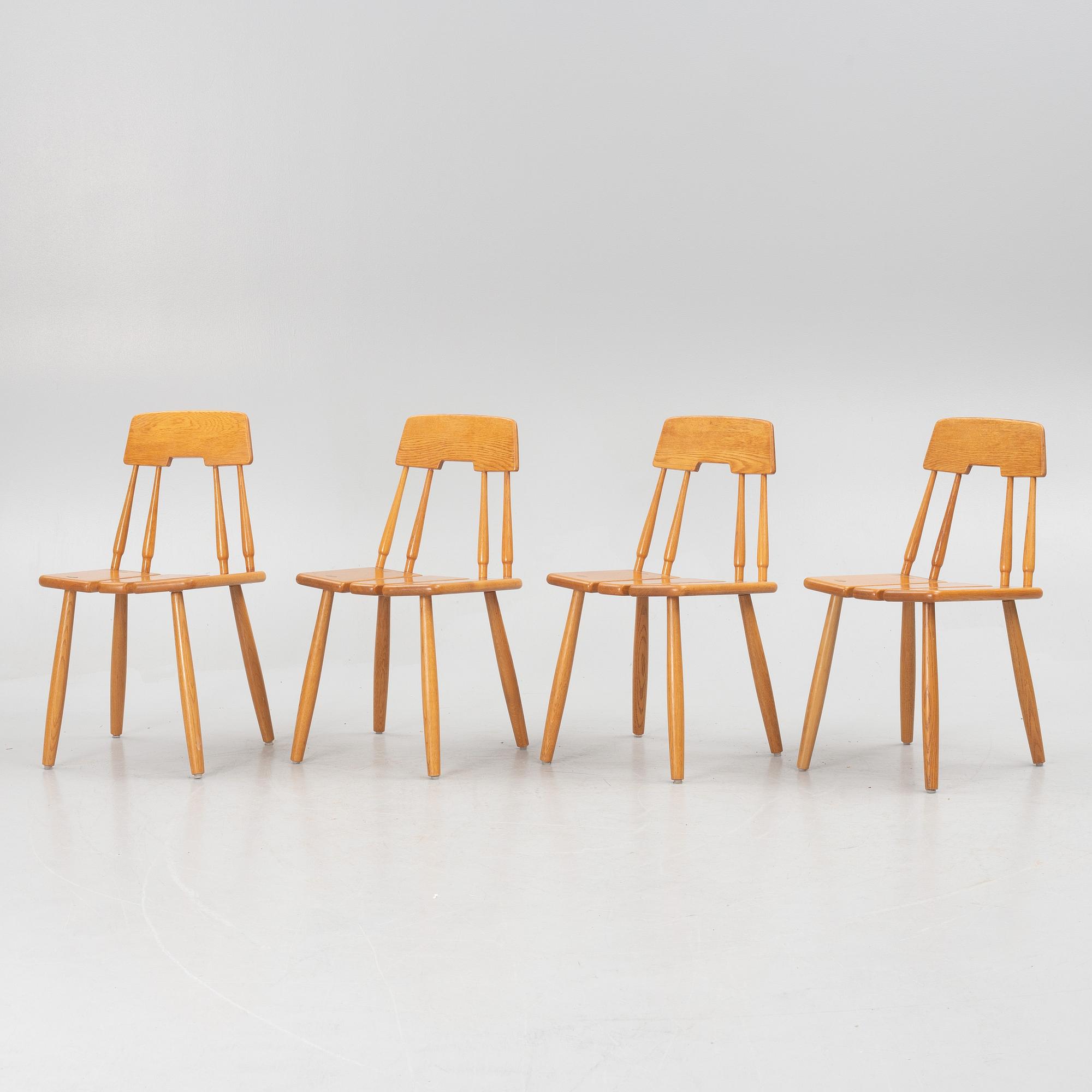 Carl-Gustav Boulogner, stolar, 4 st, Bröderna Wigells stolfabrik, 1950-tal.