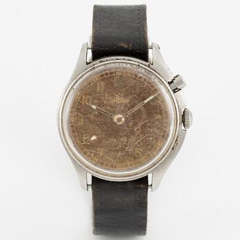 Lemania, "Tg 195", "Tropical Dial", "Tre kronor", wristwatch, 40 mm.