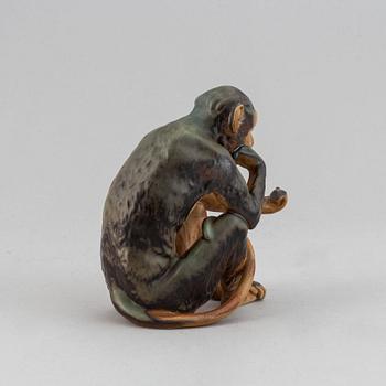 Bing & Grondahl Porcelain Figurine of Monkey Thinker, first half 20th century.