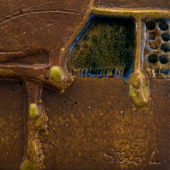 STIG LINDBERG, a stoneware wall plaque, Gustavsberg 1960/70s.