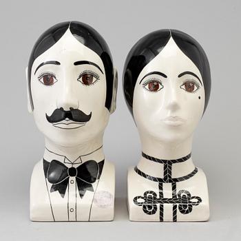 Two T Davidson and A Smith porcelain figurines, signed, second half of the 20th century.