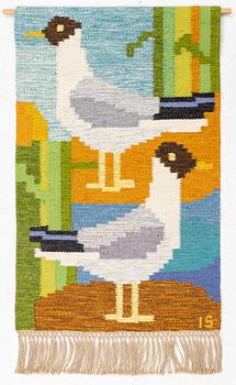Ingegerd Silow, a flat weave carpet/weave, Axeco, signed IS, ca. 90 x 56 cm.